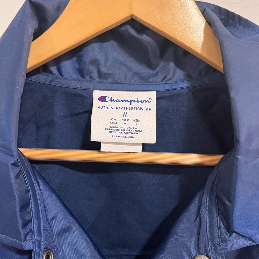 Champion Navy Blue Windbreaker Jacket - Picture 2 of 5